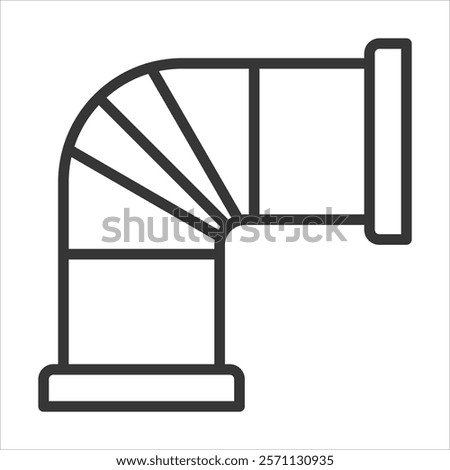 Ventilation Duct Icon Vector Illustration Outline