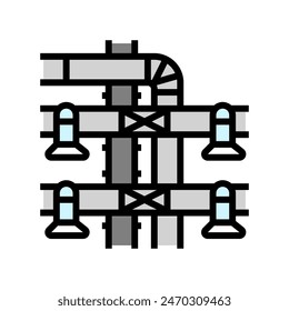 ventilation ducts color icon vector. ventilation ducts sign. isolated symbol illustration