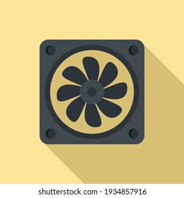 Icono de ventilador de ventilación. Ilustración plana del icono vectorial del ventilador de ventilación para el diseño web