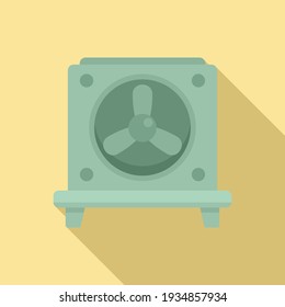 Icono del soporte del ventilador de ventilación. Ilustración plana del soporte del ventilador de ventilación icono vector para el diseño web