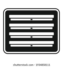 Ventilation frame icon. Simple illustration of Ventilation frame vector icon for web design isolated on white background