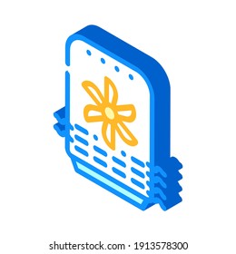 vector de icono isométrico de gadget de ventilación. señal de gadget de ventilación. ilustración de símbolo aislado