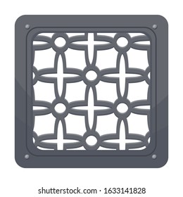 Ventilation grate vector icon.Cartoon vector icon isolated on white background ventilation grate.