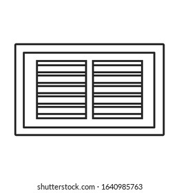 Ventilation grate vector icon.Outline,line vector icon isolated on white background ventilation grate.