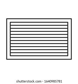 Ventilation grate vector icon.Outline,line vector icon isolated on white background ventilation grate.