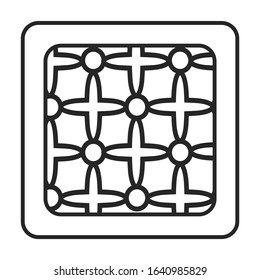 Ventilation grate vector icon.Outline,line vector icon isolated on white background ventilation grate.