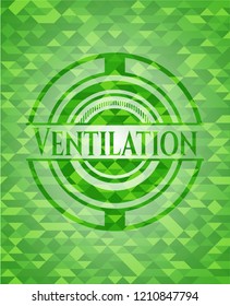 Ventilation green mosaic emblem