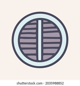 Ventilation grill color vector doodle simple icon