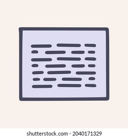 Ventilation grill color vector doodle simple icon
