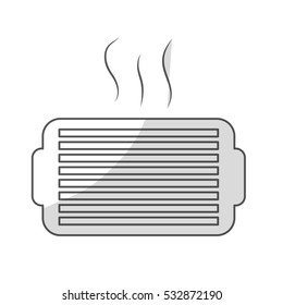 ventilation grill icon over white background. vector illustration