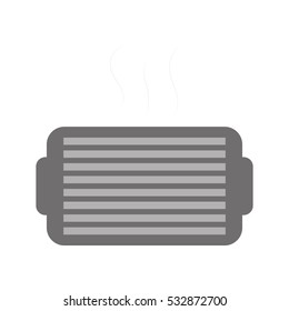 ventilation grill icon over white background. vector illustration