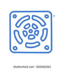 Ventilation grill line vector doodle simple icon