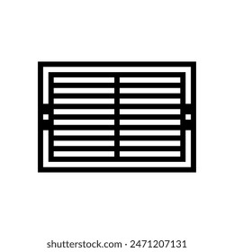 Vector de la rejilla de ventilación. símbolo de la rejilla de ventilación. ilustración de símbolo aislado