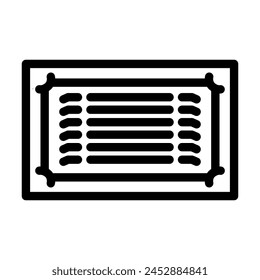 ventilation grille line icon vector. ventilation grille sign. isolated contour symbol black illustration