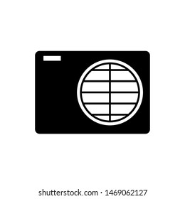 Ventilation icon. black on white background sign