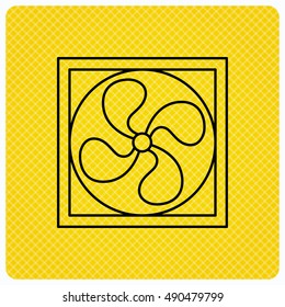 Ventilation icon. Fan or propeller sign.