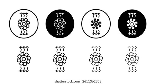Ventilation icon Flat art illustration in outline