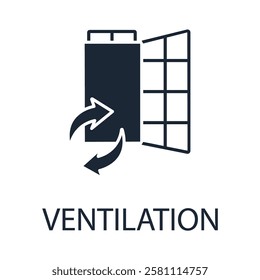 Ventilation icon. vector.Editable stroke.linear style sign for use web design,logo.Symbol illustration.