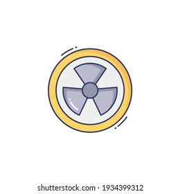 Icono De Línea De Ventilación Aislado En Fondo Blanco