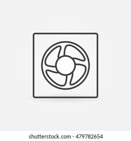 Ventilation line icon. Vector minimal concept ventilator symbol or sign in outline style