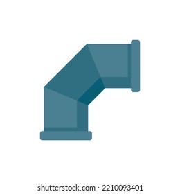 Lüftungs-Metallrohrsymbol. Flache Illustration von Rohren aus Ventilation, Vektorsymbol einzeln auf weißem Hintergrund