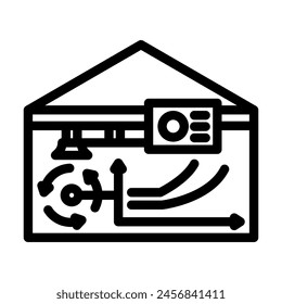 ventilation rate line icon vector. ventilation rate sign. isolated contour symbol black illustration