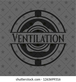 Ventilation realistic black emblem