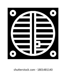 ventilation repair glyph icon vector. ventilation repair sign. isolated contour symbol black illustration