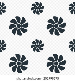 Ventilation sign icon. Ventilator symbol. Seamless grid lines texture. Cells repeating pattern. White texture background. Vector