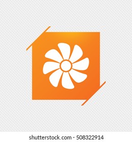 Ventilation sign icon. Ventilator symbol.