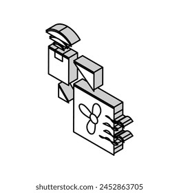 ventilation smart home isometric icon vector. ventilation smart home sign. isolated symbol illustration