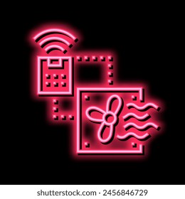 ventilation smart home neon light sign vector. ventilation smart home illustration