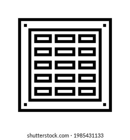 ventilation smoke line icon vector. ventilation smoke sign. isolated contour symbol black illustration