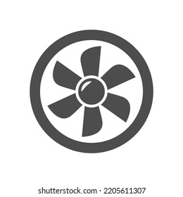 Ventilation system fan glyph icon