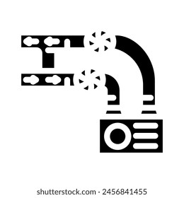 ventilation system glyph icon vector. ventilation system sign. isolated symbol illustration