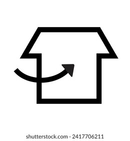 Lüftungssystem-Symbol. Lüftungssystem des Hauses Symbol. Linie, Vektorsymbol auf weißem Hintergrund. hochwertiges Design. bearbeitbarer linearer Strich. Vektorsymbol. 