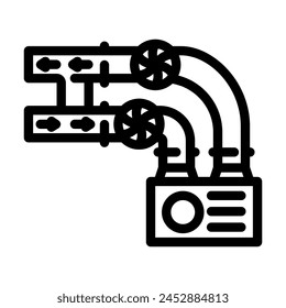 ventilation system line icon vector. ventilation system sign. isolated contour symbol black illustration
