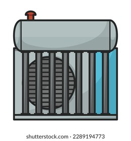 Lüftung Vektorsymbol.Farbe Vektorsymbol einzeln auf weißem Hintergrund Lüftung.