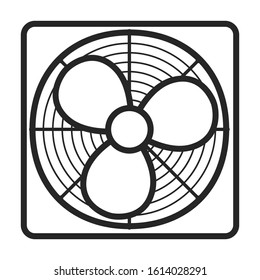 Ventilation vector icon.Line vector icon isolated on white background ventilation .