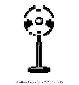 ventilator electric fan game pixel art retro vector. bit wind cool, summer object ventilator electric fan. old vintage illustration