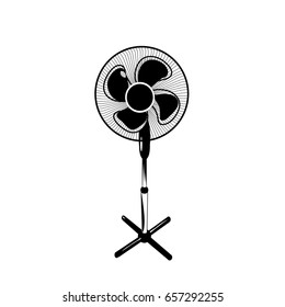 ventilator. fan. black and white vector image