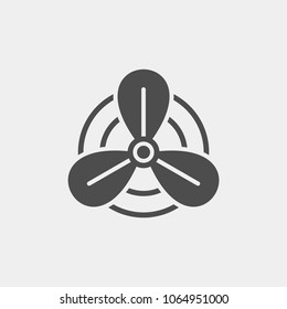 Ventilator flat vector icon. Fan flat vector icon