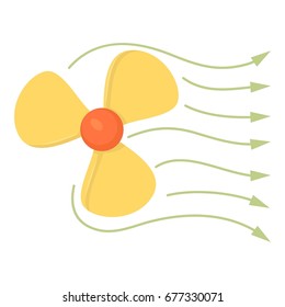 Ventilator icon. Cartoon illustration of ventilator vector icon for web design