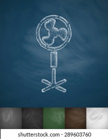 ventilator icon. Hand drawn vector illustration. Chalkboard Design