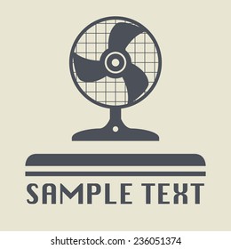 Ventilator icon or sign, vector illustration