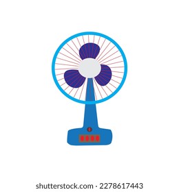 Ventilator icon Table Fan Symbol, logo illustration. Table fan, wind blower vector illustration. Air cooling device, electric fan isolated on white background. Electric fan vector icon.