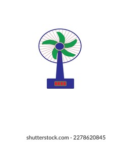 Ventilator icon Table Fan Symbol, logo illustration. Table fan, wind blower vector illustration. Air cooling device, electric fan isolated on white background. Electric fan vector icon.