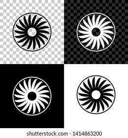 Ventilator symbol icon isolated on black, white and transparent background. Ventilation sign. Vector Illustration