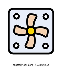 ventilator vector flat color icon 