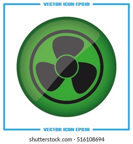 ventilator vector illustration eps10. Isolated badge fan for website or app - stock graphics